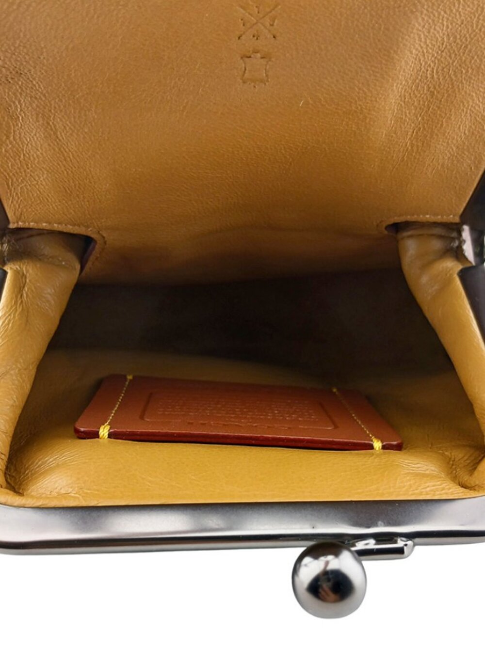 COACH 1941 Kisslock Frame Bag in Coach Link Glovetanned Leather MSRP $695.00 - Picture 7 of 10
